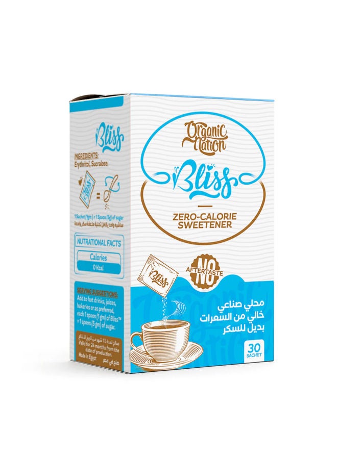 Organic Nation Bliss Sweetner - Zero Calorie Sweetener - 30 Sachets - Image 2